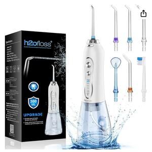Dental Flosser 5 Modes, 6 Replaceable Tips, Rechargeable 300ml